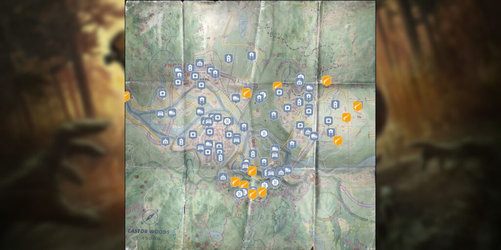 Luz moribunda: la bestia - mapa interactivo (bosques de ricino)
