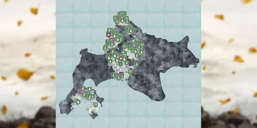 Ghost of Yotei - Mapa interactivo (EZO)