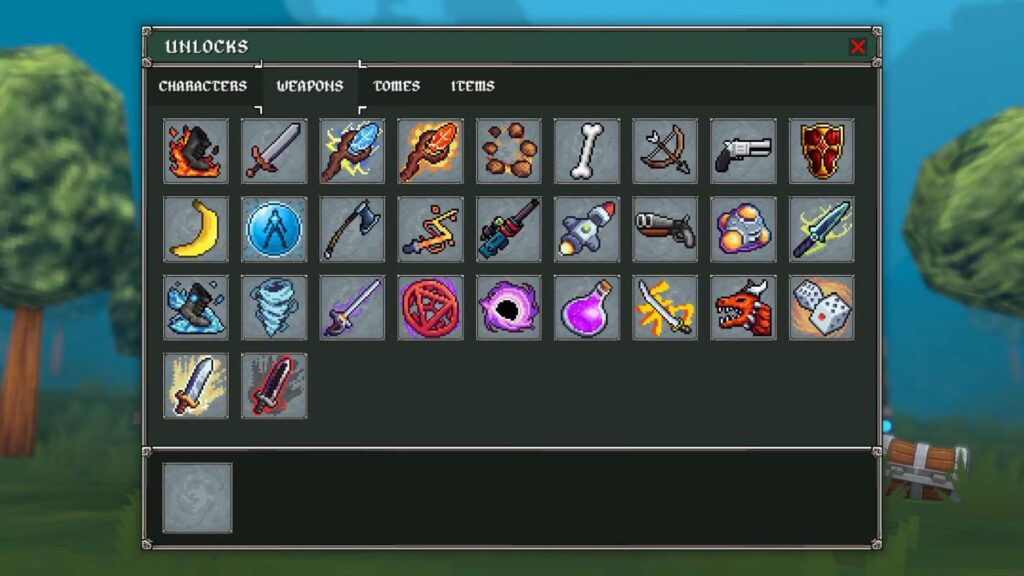 Lista de niveles de armas Megabonk