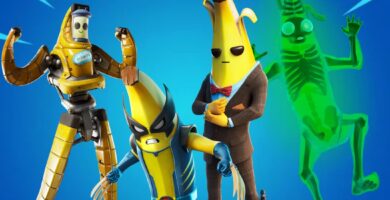 Todas las pieles Peely en Fortnite