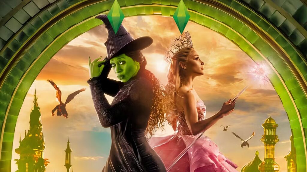 El jugador de Sims 4 recrea a Elphaba y Glinda de Wicked en el juego