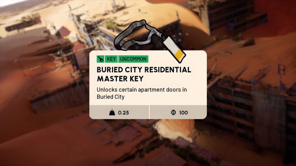 Ubicación de la llave maestra residencial de la ciudad enterrada en ARC Raiders