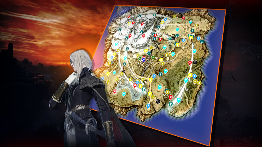 Limveld: mapa interactivo de la cima de la montaña - Elden Ring Nightreign