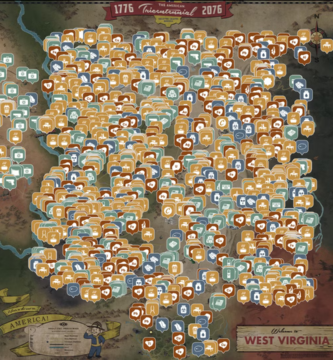Mapa interactivo de Fallout 76