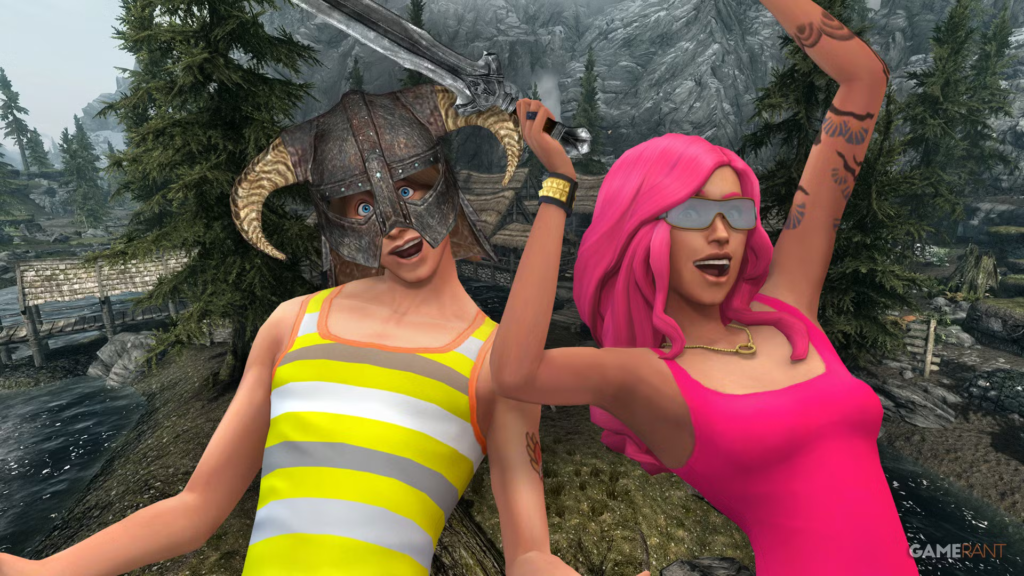 Riverwood de Skyrim recreado en Los Sims 4