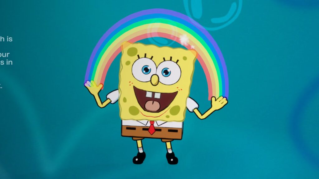 Exhibición de aspectos y artículos de Fortnite x Bob Esponja