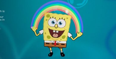 Exhibición de aspectos y artículos de Fortnite x Bob Esponja