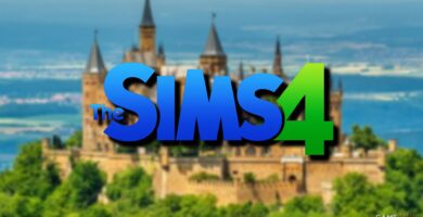 El jugador de Sims 4 muestra un castillo y un pueblo medievales