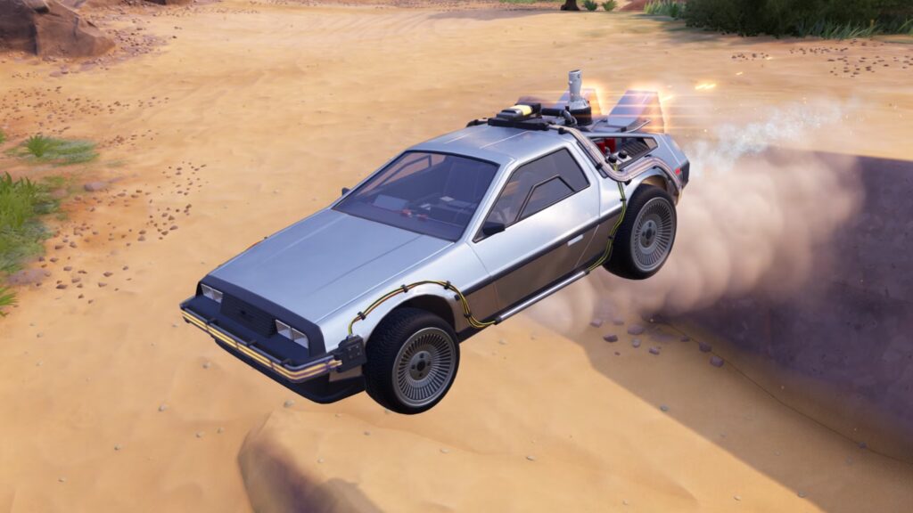 Ubicaciones míticas de DeLorean y botín en Fortnite