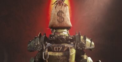La servoarmadura NCR de Fallout 76 está atrapada entre la espada y la pared