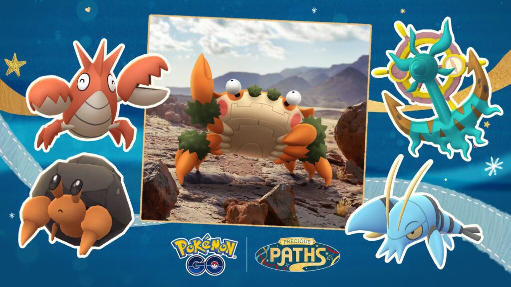 Debut de Klawf, Dhelmise brillante, engendros, incursiones, tareas de investigación y recompensas en Pokémon GO