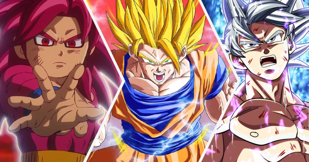 Las 15 transformaciones de Goku, clasificadas por nivel de poder