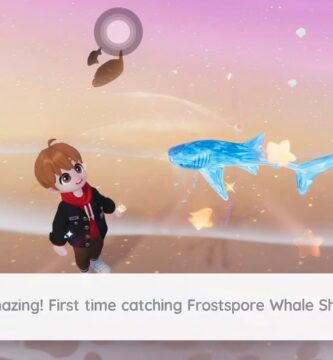 Ubicación del tiburón ballena Frostspore en Heartopia