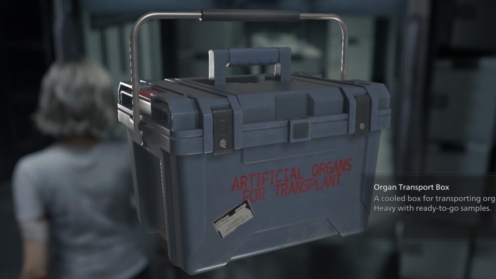 Cómo abrir la caja de transporte de órganos en RE9