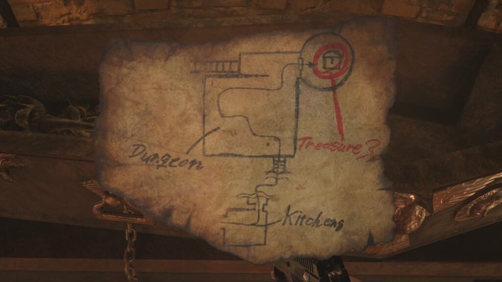 Solución del mapa del tesoro (cómo encender antorchas en el sótano)