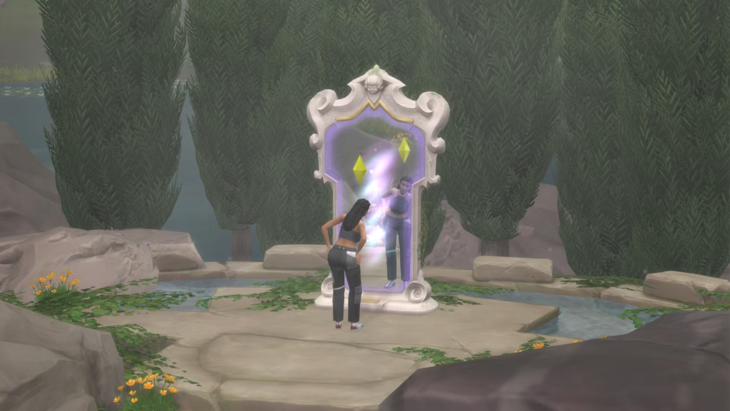 Dónde encontrar el espejo encantado en Los Sims 4