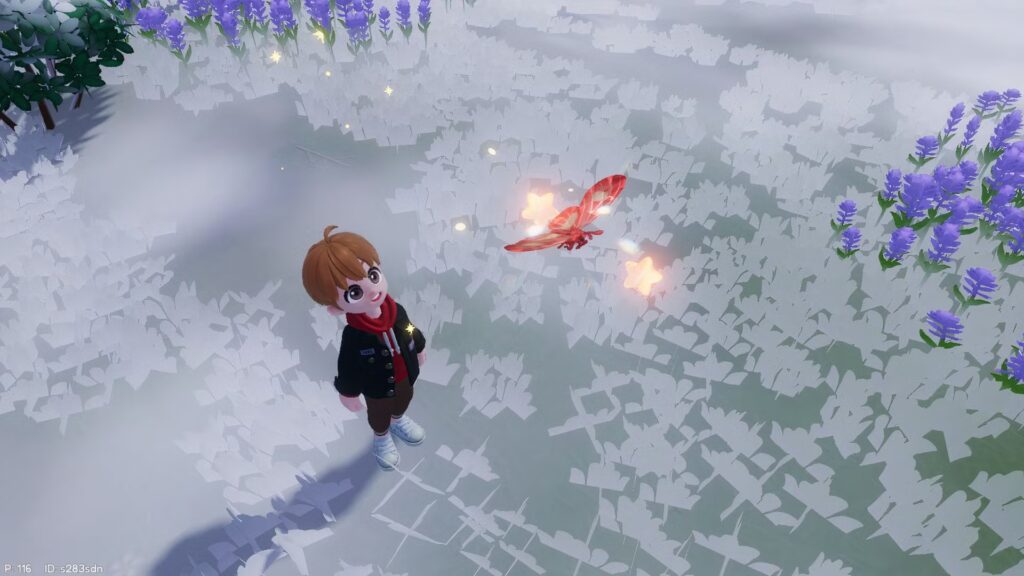 Ubicación de la mariposa cartero Frostspore en Heartopia