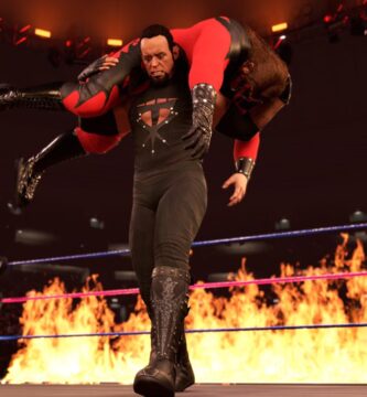 Tiffany Stratton reacciona a su entrada en WWE 2K26