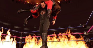Tiffany Stratton reacciona a su entrada en WWE 2K26