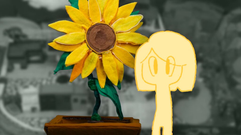 Este juego independiente está hecho con fieltro, limpiapipas y cartón | Parada en boxes del roadshow