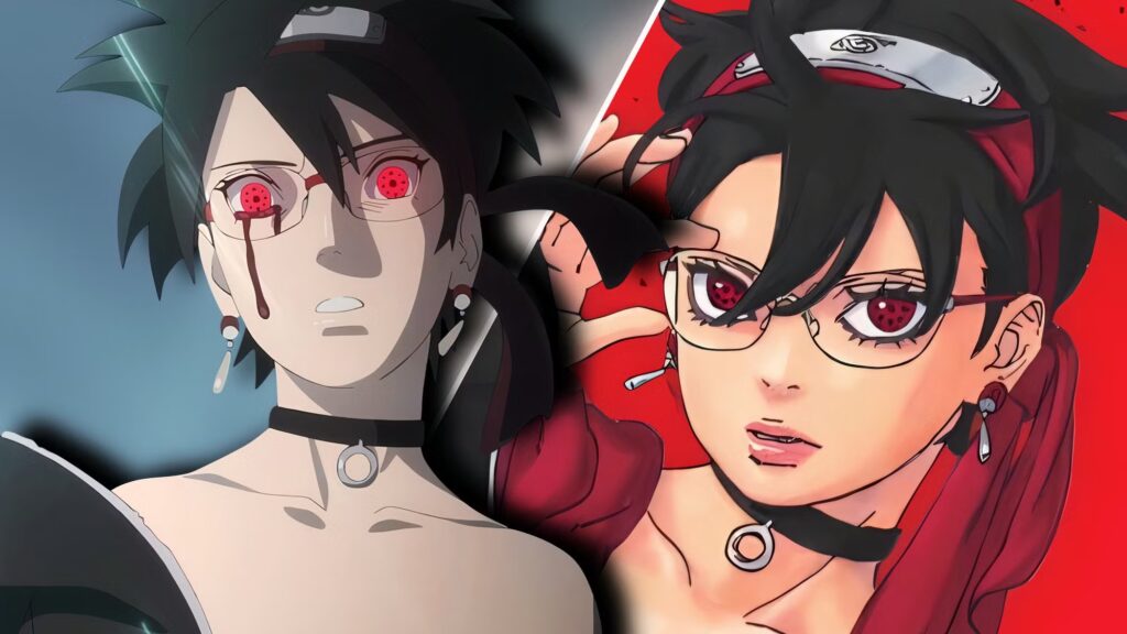 Dos vórtices azules muestran la mayor debilidad del Sharingan de Sarada Uchiha
