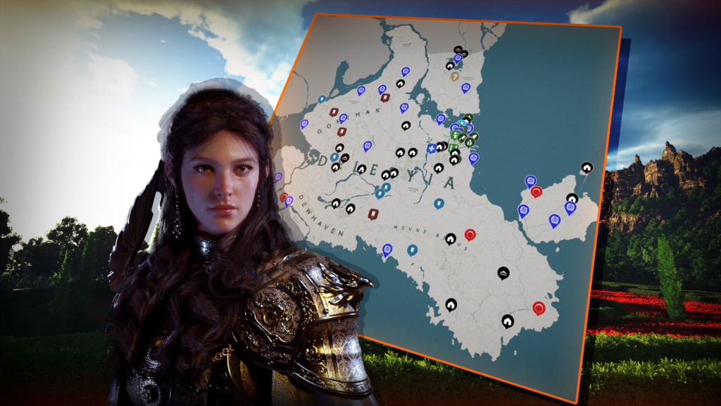 Mapa interactivo de Delesyia - Desierto carmesí