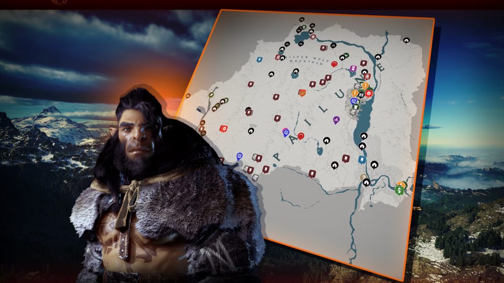 Mapa interactivo de Pailune - Desierto carmesí