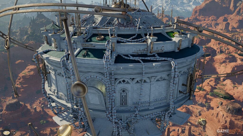 Cómo encontrar un camino hacia el interior de la Fortaleza Voladora Orbian en Crimson Desert