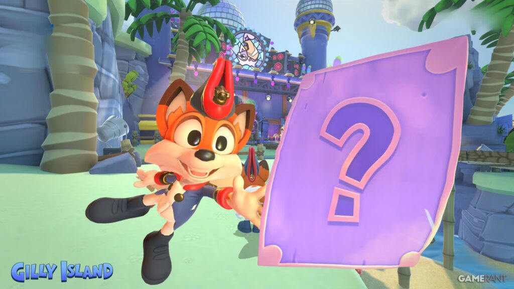 Todas las letras y páginas ocultas de Gilly Island en New Super Lucky's Tale