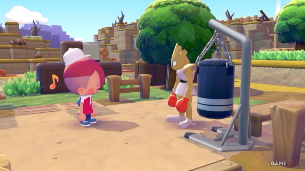 Cómo hacerse amigo de Hitmonchan y aprender Rock Smash en Pokopia