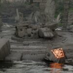 Recorrido por la piedra barrera destruida del lago en Crimson Desert