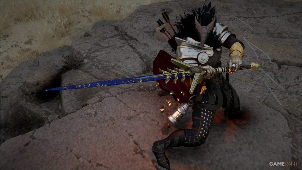 Ubicación de la espada de la angustia en el desierto carmesí