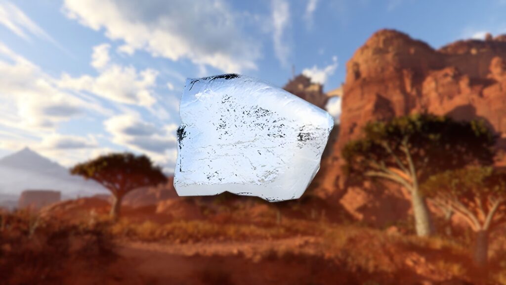 Ubicación del mineral de escolecita en el desierto carmesí