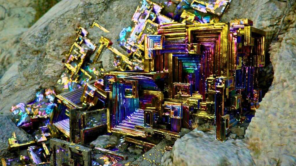 Cómo extraer cubos metálicos arcoíris (mineral de bismuto) en el desierto carmesí