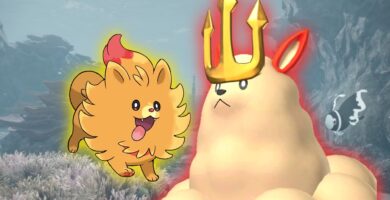 El trío inicial de Pokémon Winds and Waves se parece mucho a Palworld Pals