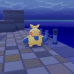 Pokémon arrasador de playa desolada en Pokopia