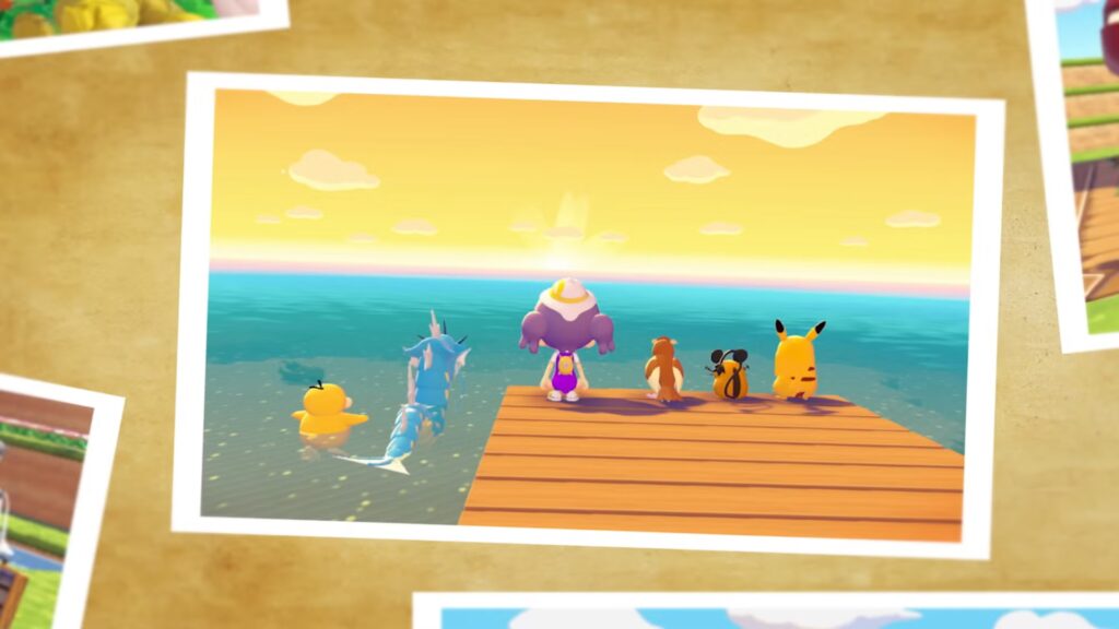 Un jugador de Pokémon Pokopia construye un impresionante puente submarino