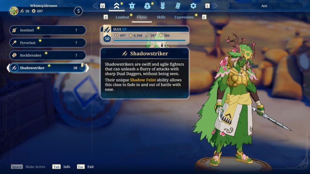 Las mejores habilidades y equipo de Shadowstriker en Towerborne