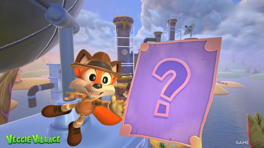 Todas las letras y páginas ocultas de Veggie Village en New Super Lucky's Tale