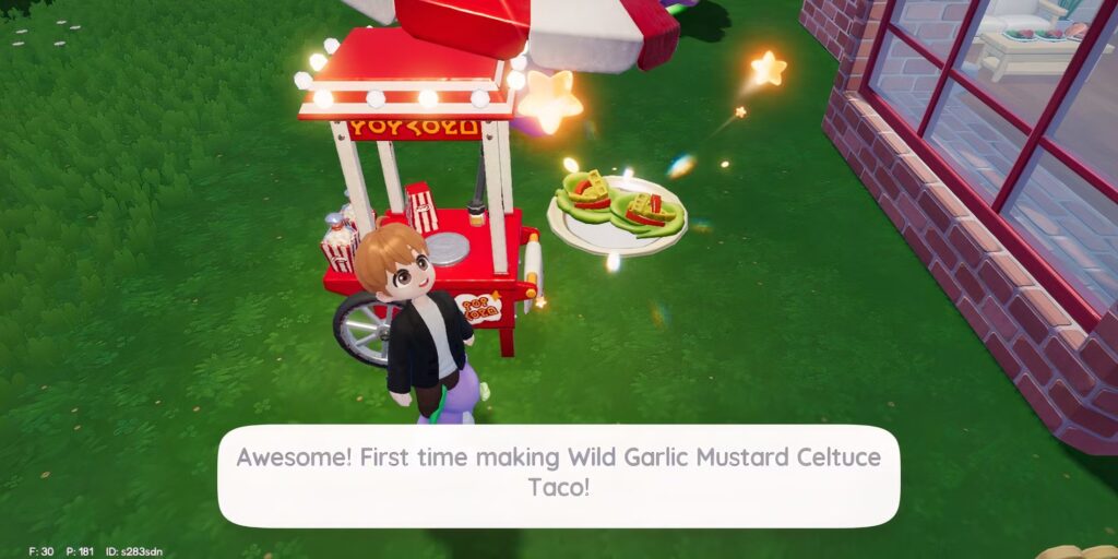 Cómo hacer taco de celtuce con mostaza y ajo silvestre en Heartopia