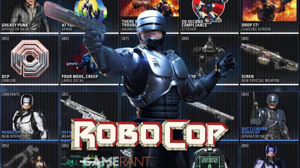 Todas las recompensas del pase de evento de RoboCop en Black Ops 7 y Warzone