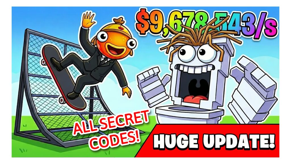 Todos los códigos de Skate For Brainrots en Fortnite