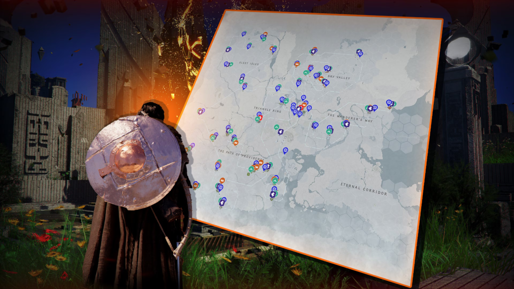 Mapa interactivo de Abyss - Desierto carmesí