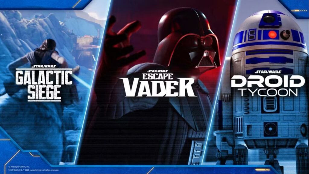 Todos los códigos oficiales de mapas creativos de Star Wars en Fortnite