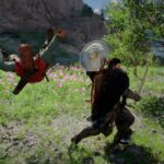 Cómo voltear a 5 enemigos con un escudo en Crimson Desert