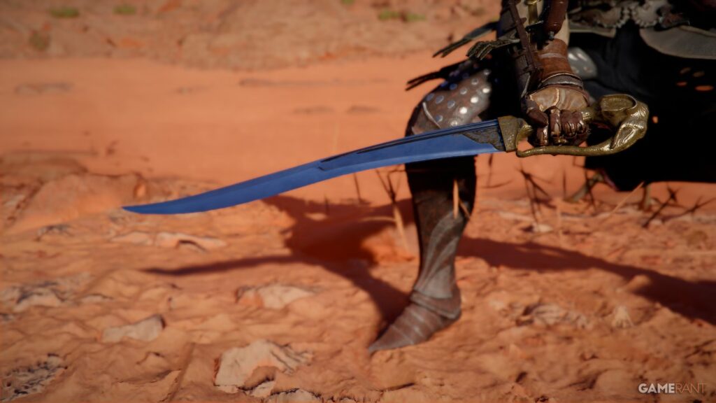 Ubicación de la espada curva de alabastro en el desierto carmesí