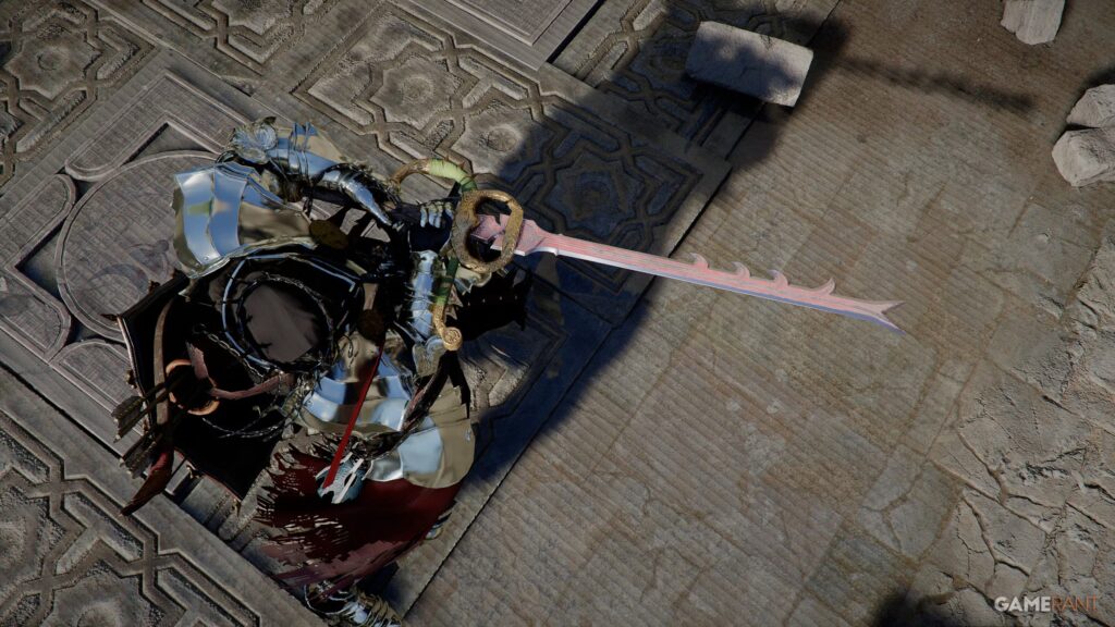 Ubicación de la espada larga de Delesyian en el desierto carmesí