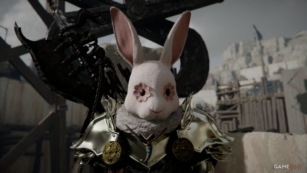 Ubicación de la máscara de conejo en el desierto carmesí