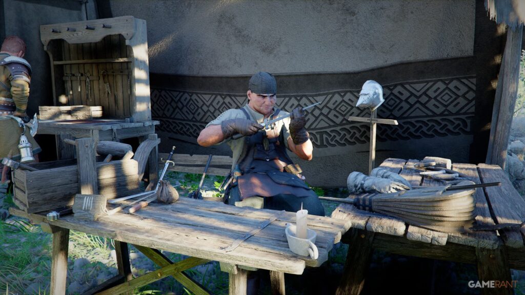 Cómo aumentar el equipo de armas del campamento en Crimson Desert
