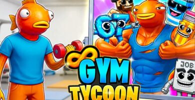 Todos los códigos en Fortnite Infinite Gym Tycoon